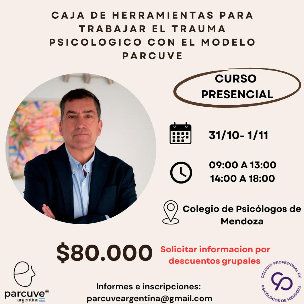 Curso PRESENCIAL Caja de Herramientas para trabajar el trauma psicológico con el modelo PARCUVE